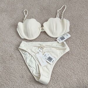 L*Space Cream Shell Bikini Set